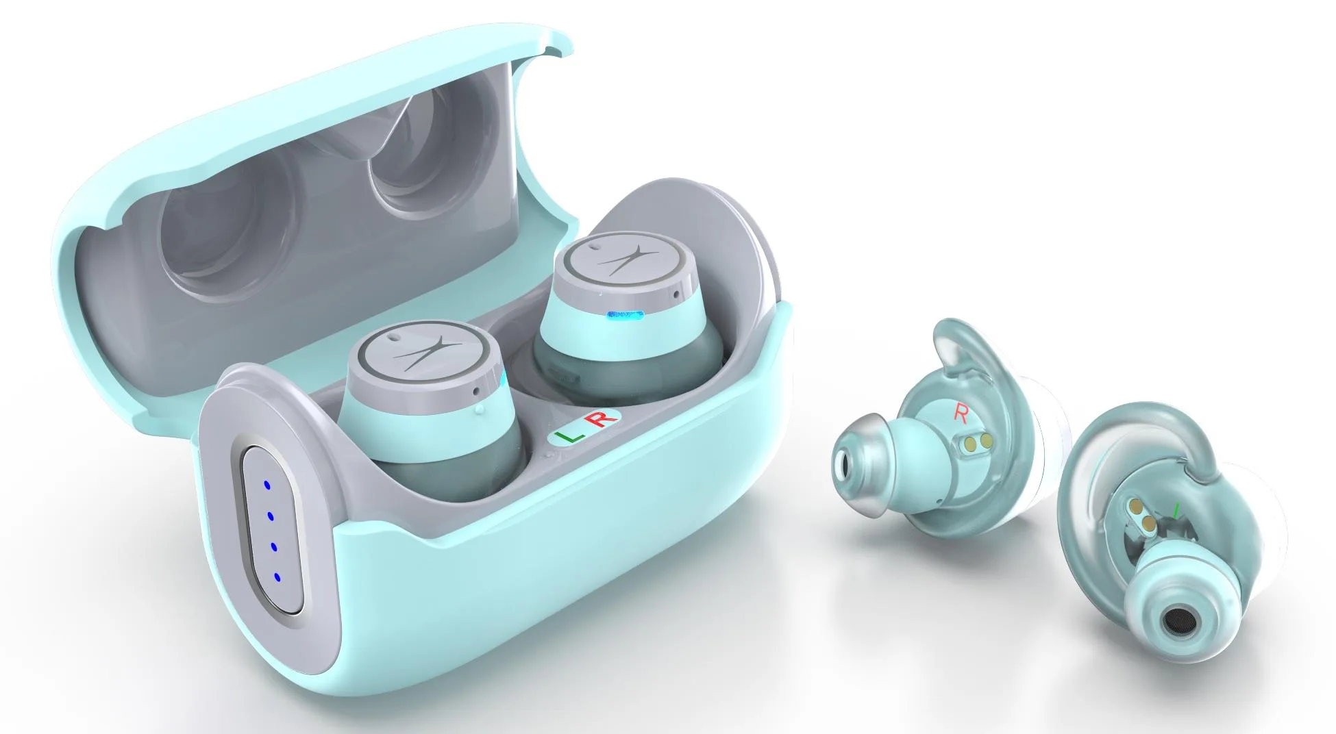 Altec Lansing Mint Green Hydrabuds Truly Wireless Bluetooth Earphones