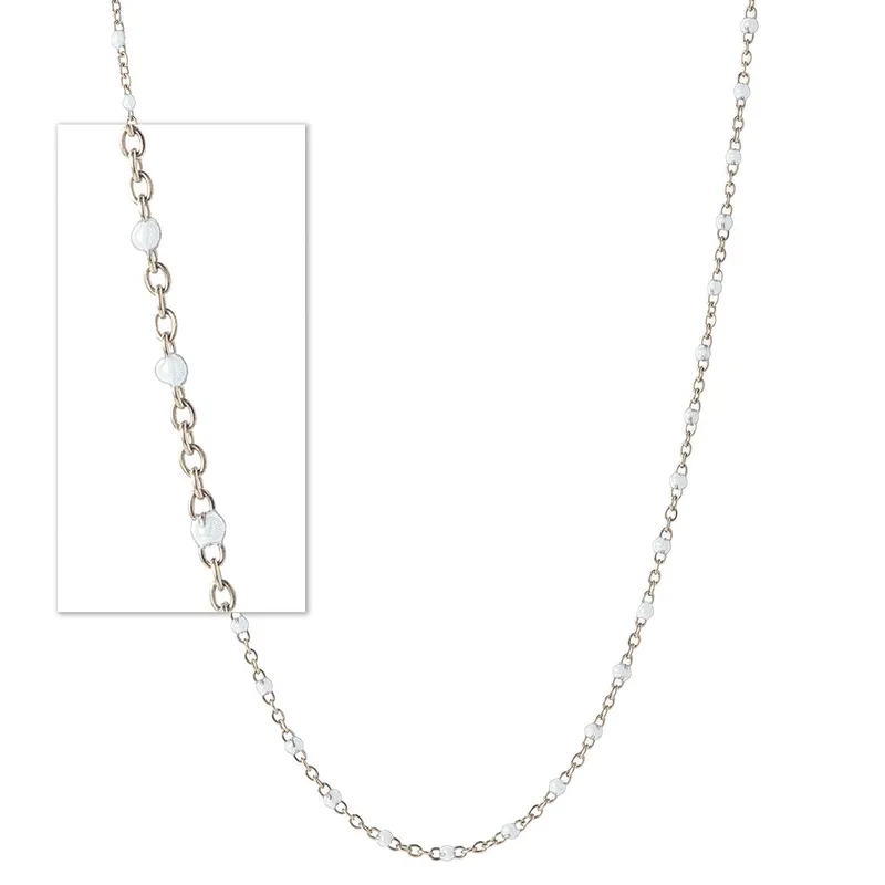 Jilco Inc White Beaded Enamel Chain