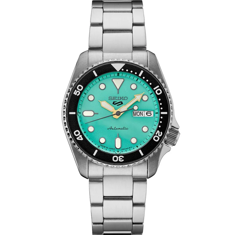 Seiko Watch 5 Sports Ss Automatic Light Green Dial