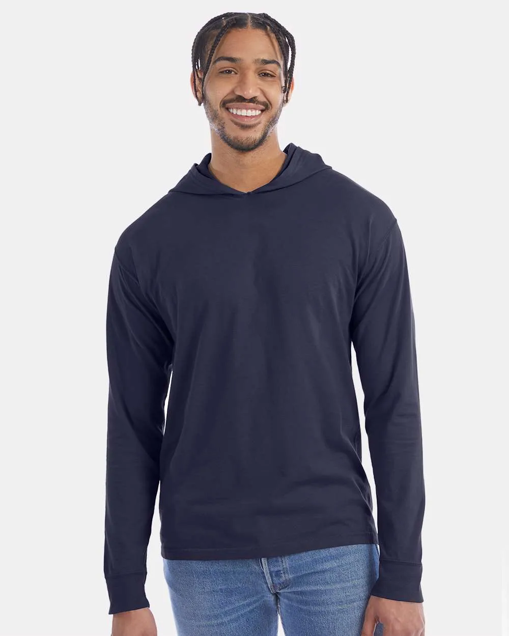ComfortWash™ by Hanes® - Garment-Dyed Jersey Hooded Long Sleeve T-Shirt view 2