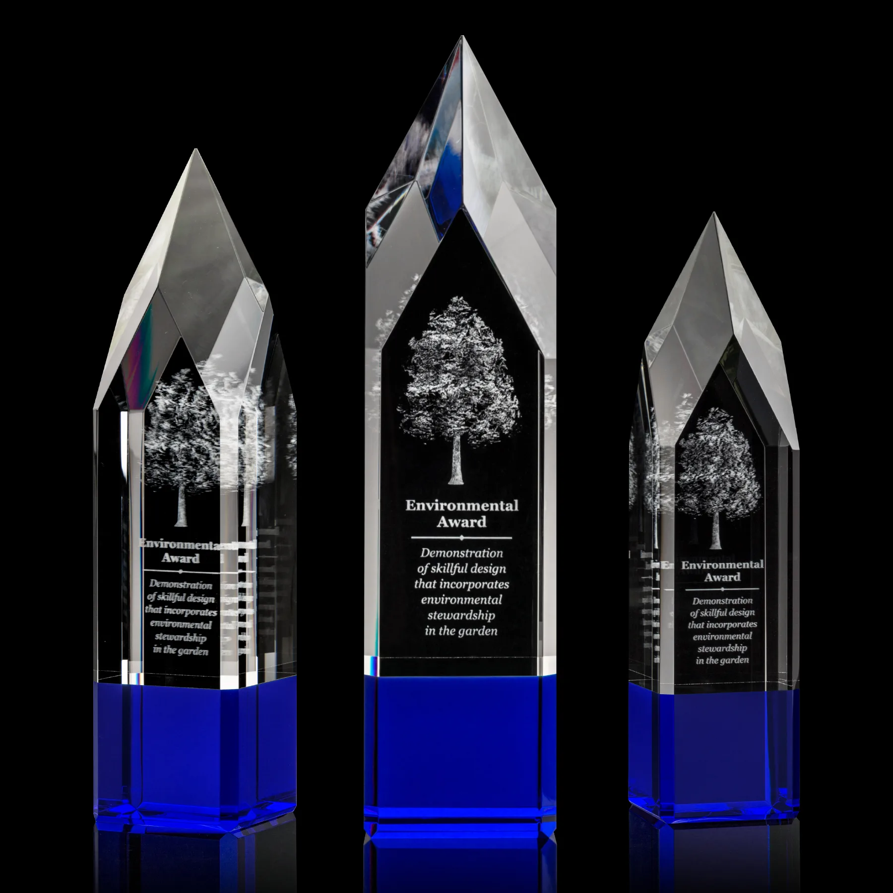 3D Etching, Blue