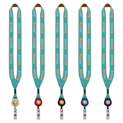 3/4" Dye-Sublimated Lanyard with Metal Crimp & Retractable Badge Reel