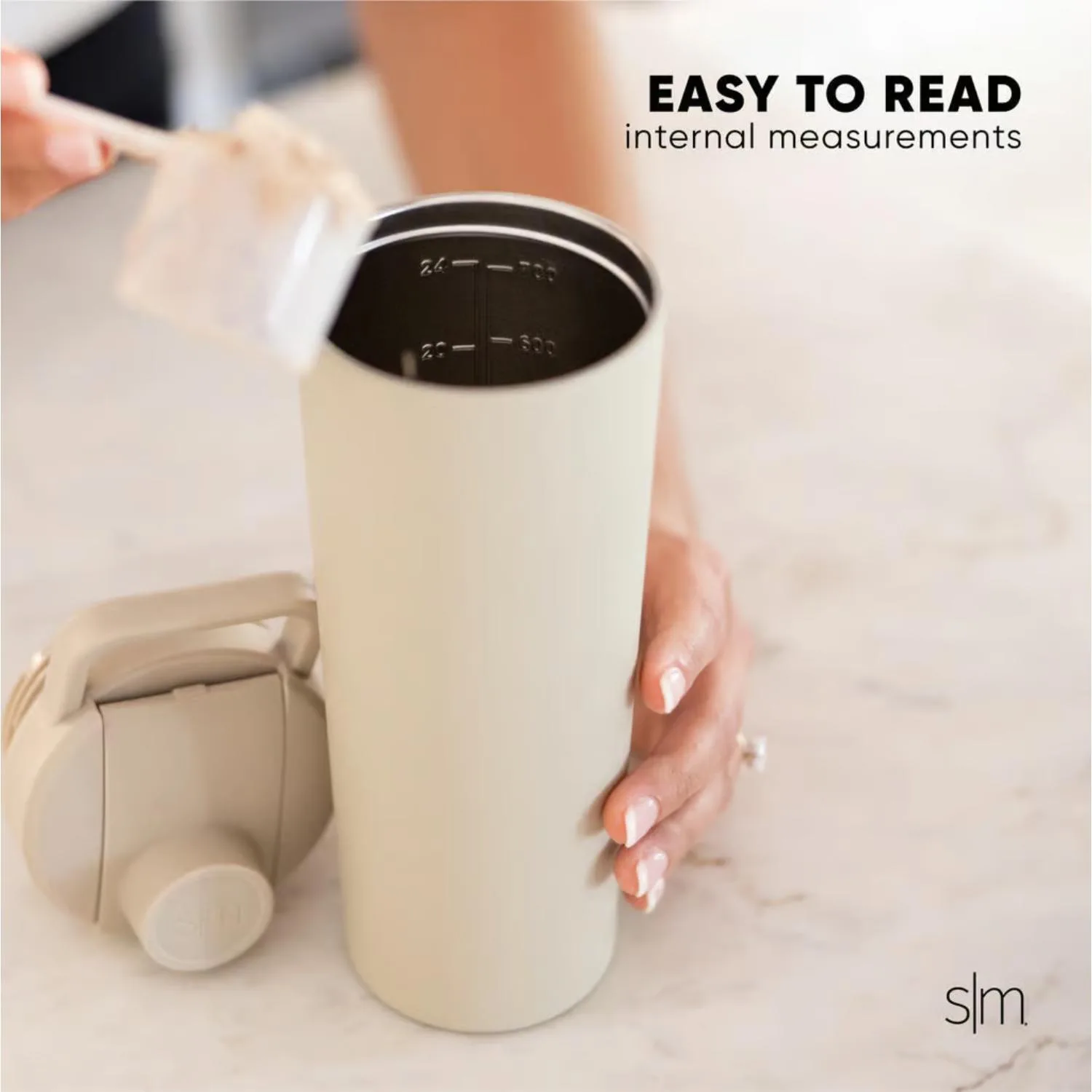 24 oz Simple Modern® Stainless Steel Double-Walled Insulated Rally Protein Shaker Bottle view 4