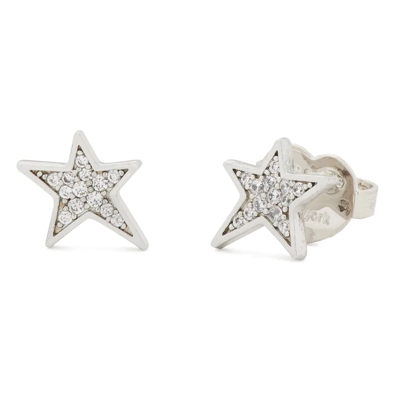 kate spade new york You'Re A Star Studs - Clear/Silver