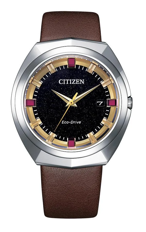Citizen Watch Men's Sport Lux Brown Leather Strap Watch Black Dial