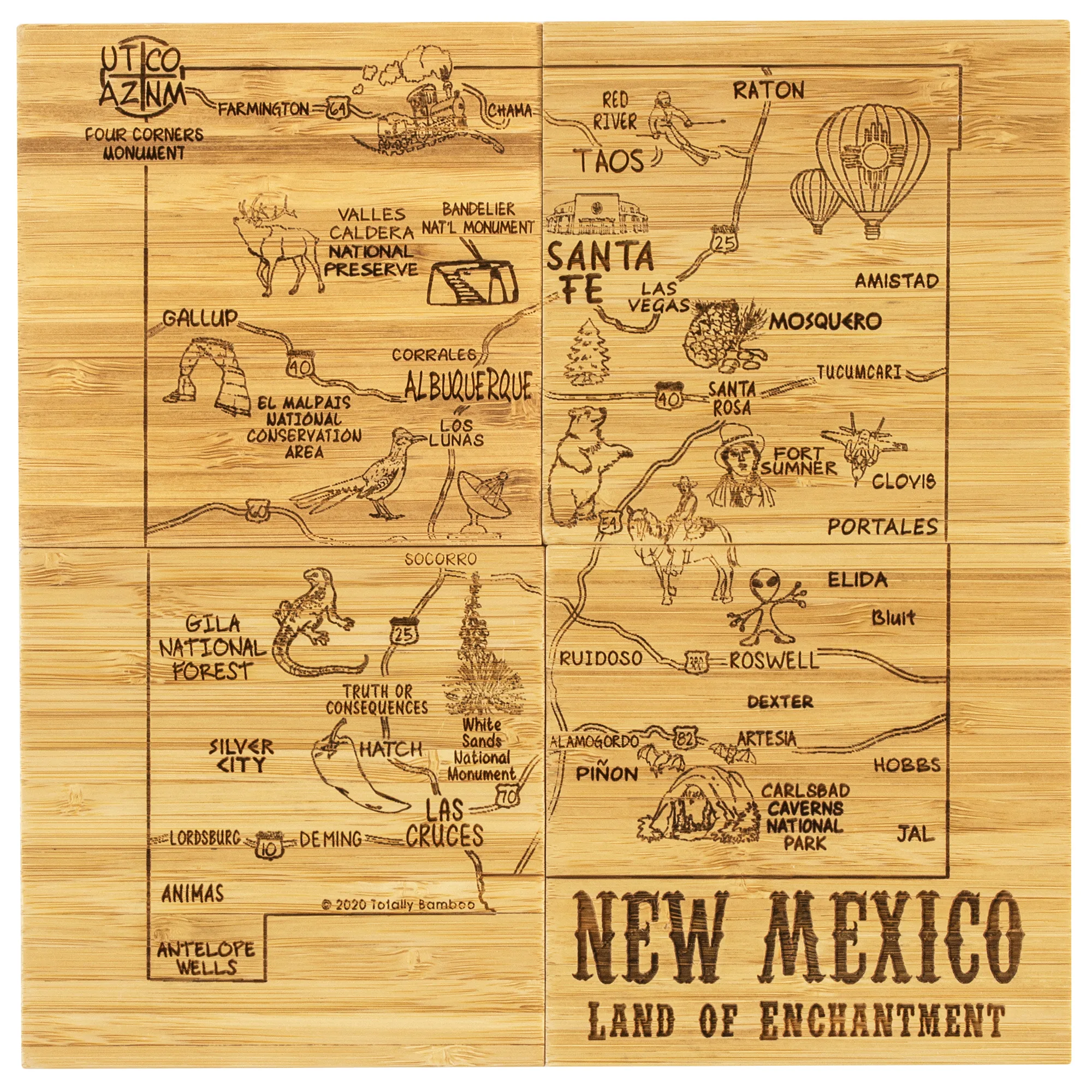 New Mexico Puzzle Coaster Set view 2
