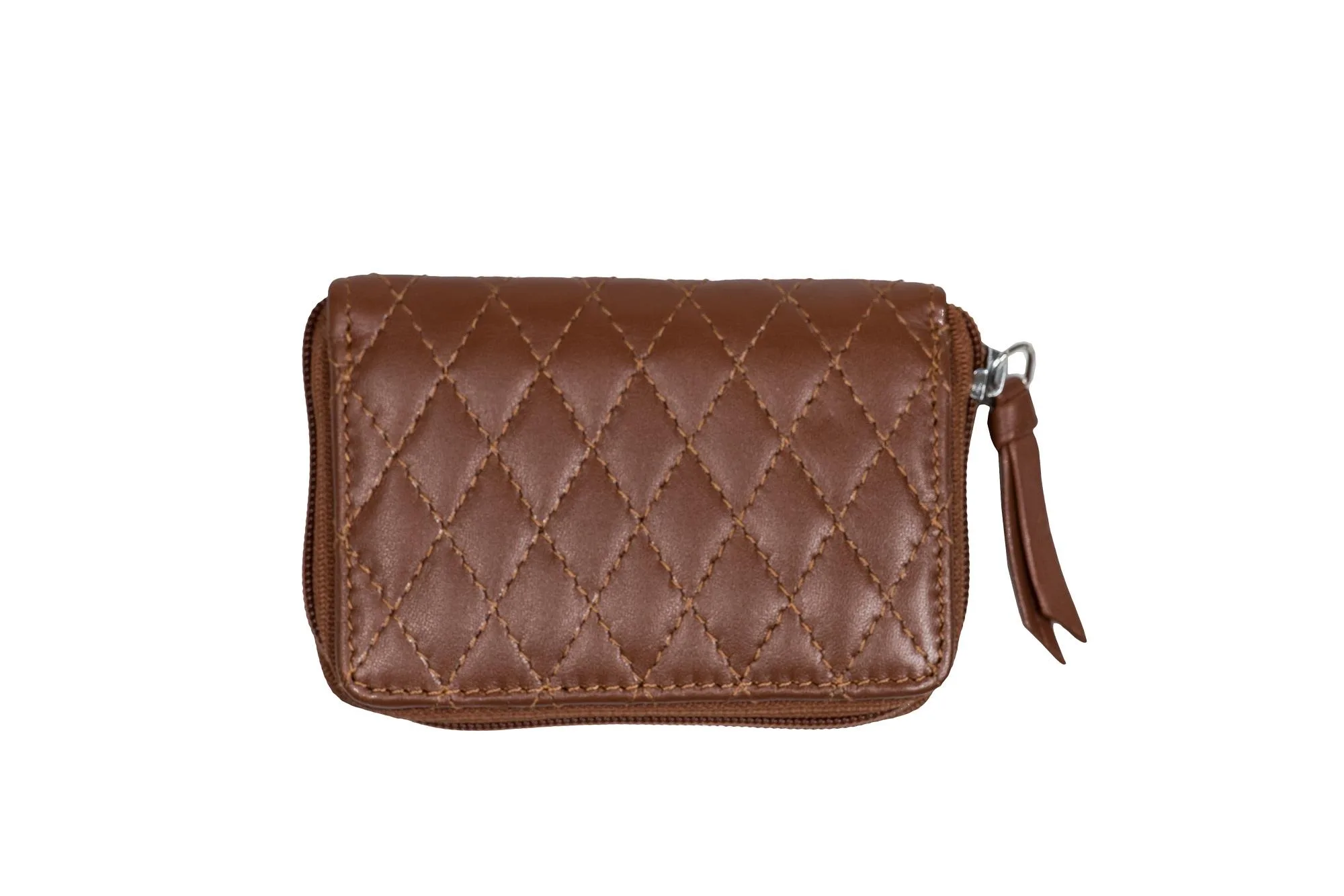 Champs Luggage Brown Leather Rfid Palm Wallet Size 5"X3.5"X1"