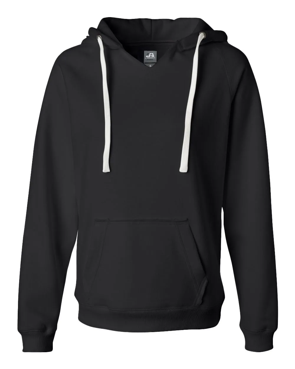 J. America® Women's Sueded V-Neck Hooded Sweatshirt