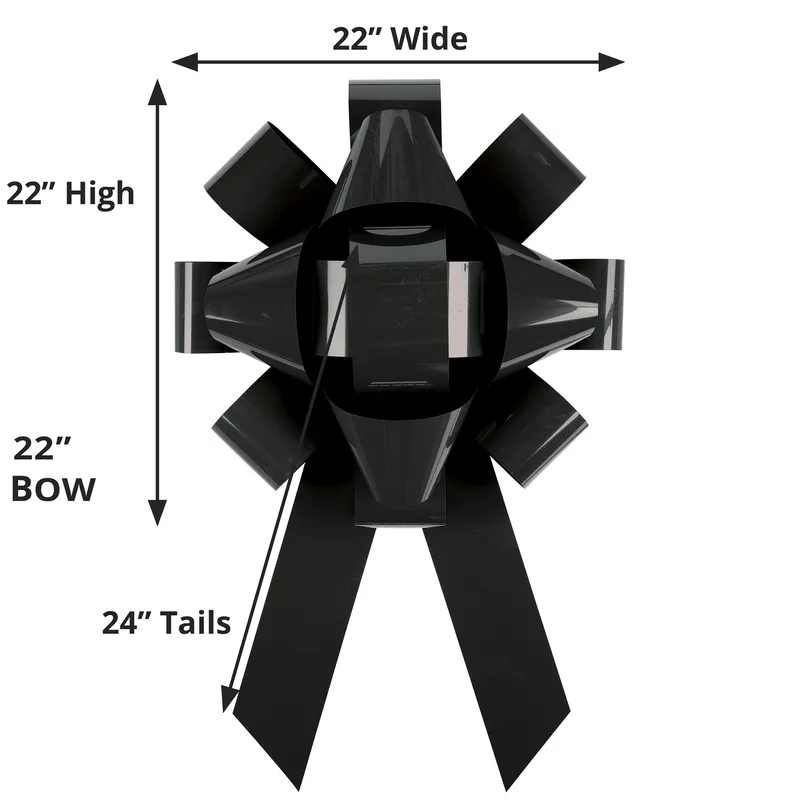 Black Blank Dimensions View