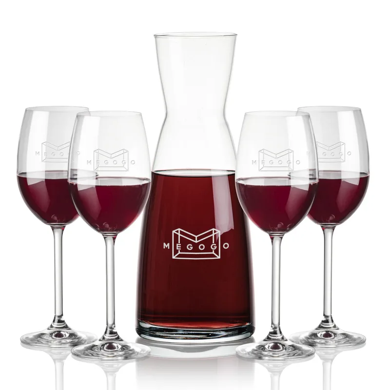Carafe Stemmed Set, Naples Set, Carafe & 4 Wine