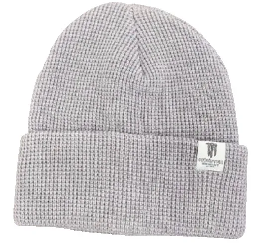 Knitted Waffle Beanie with Flip-Up Cuff includes Woven Label