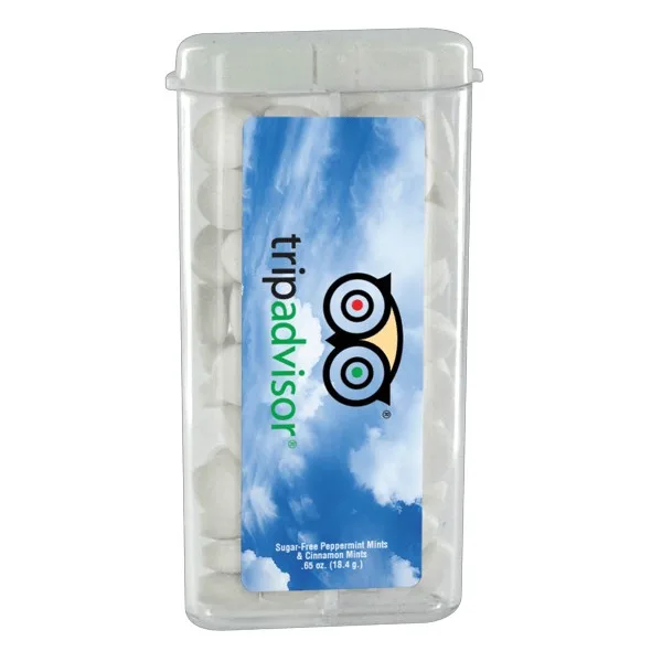 Sugar Free Mints in a Rectangular Flip-Top Dual Dispenser
