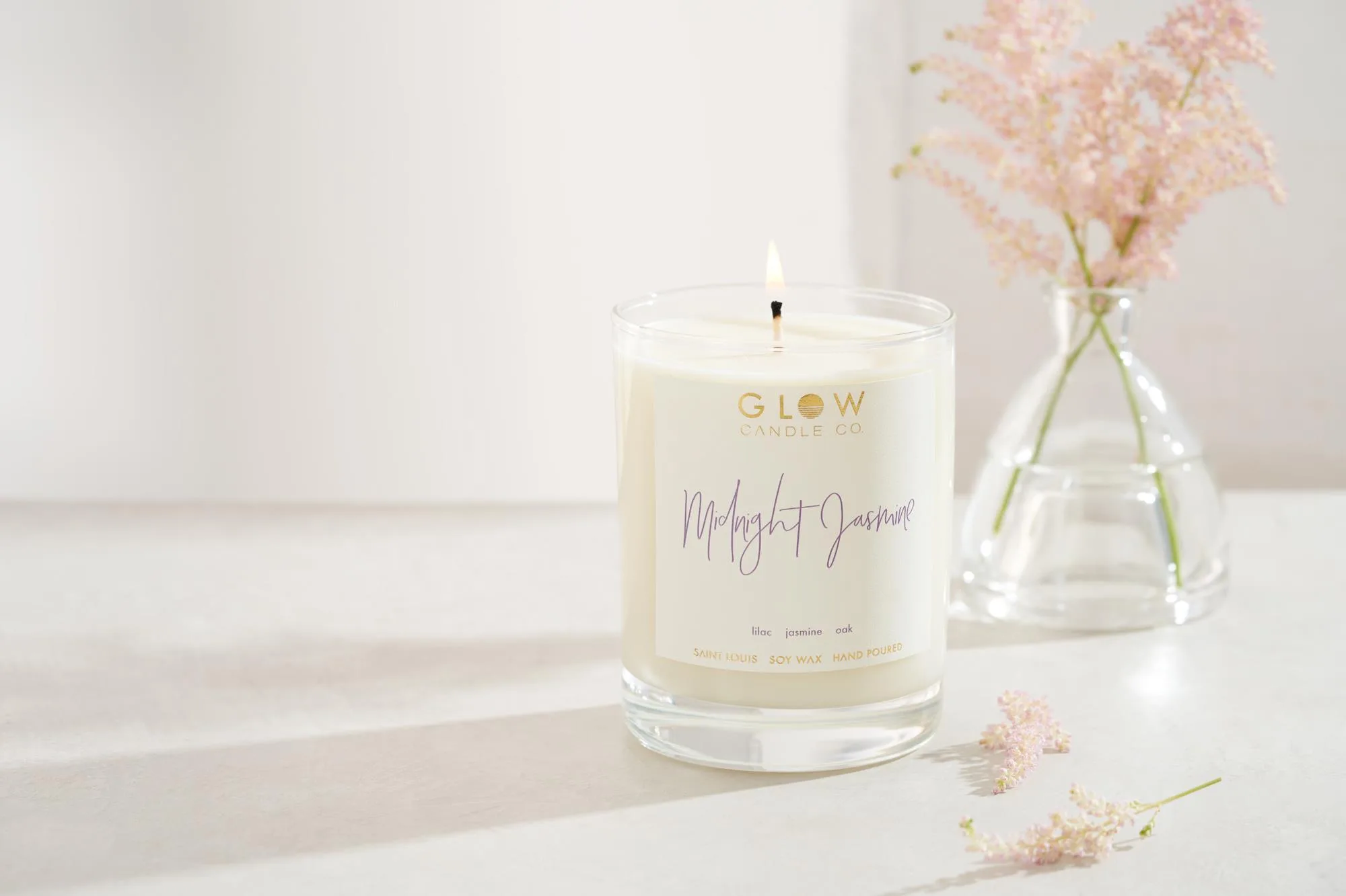 Glow Candle Company 14Oz Midnight Jasmine Soy Candle