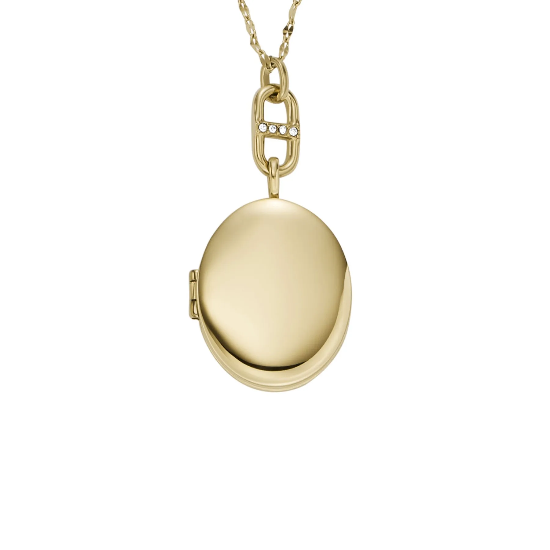 Fossil Heritage Gold-Tone Stainless Steel Chain Necklace