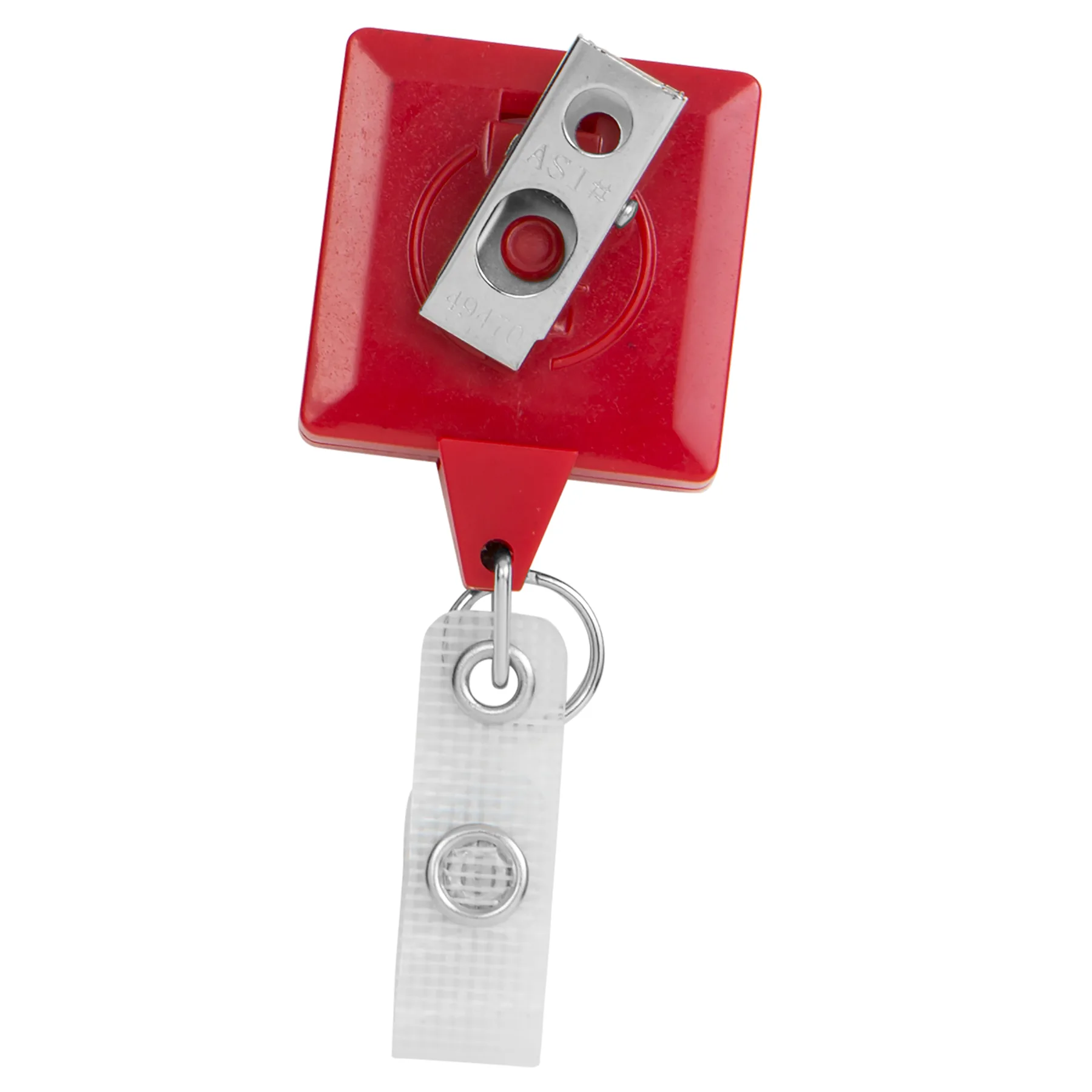 Hemp Jumbo Square Retractable Badge Reel view 3