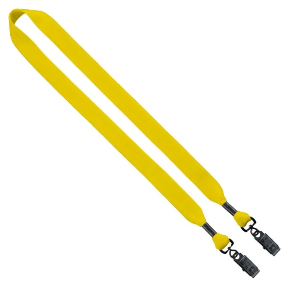 3/4" Cotton Double Bulldog Clip Lanyard view 3