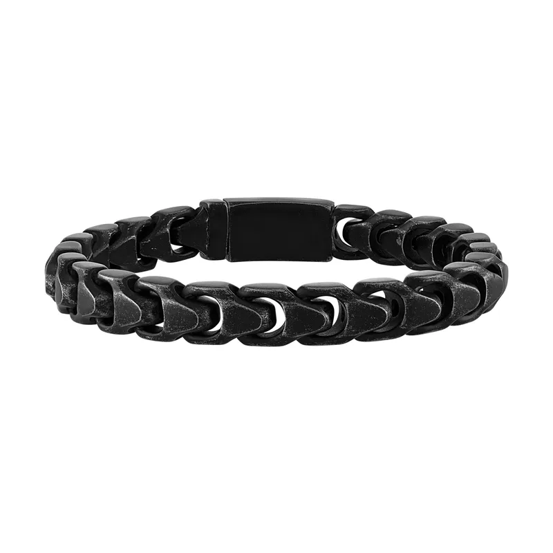 Bulova Jewelry Link™ 10MM Black Stainless Steel Bracelet - Medium