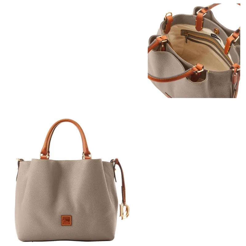 Dooney & Bourke Taupe Pebble Grain Barlow