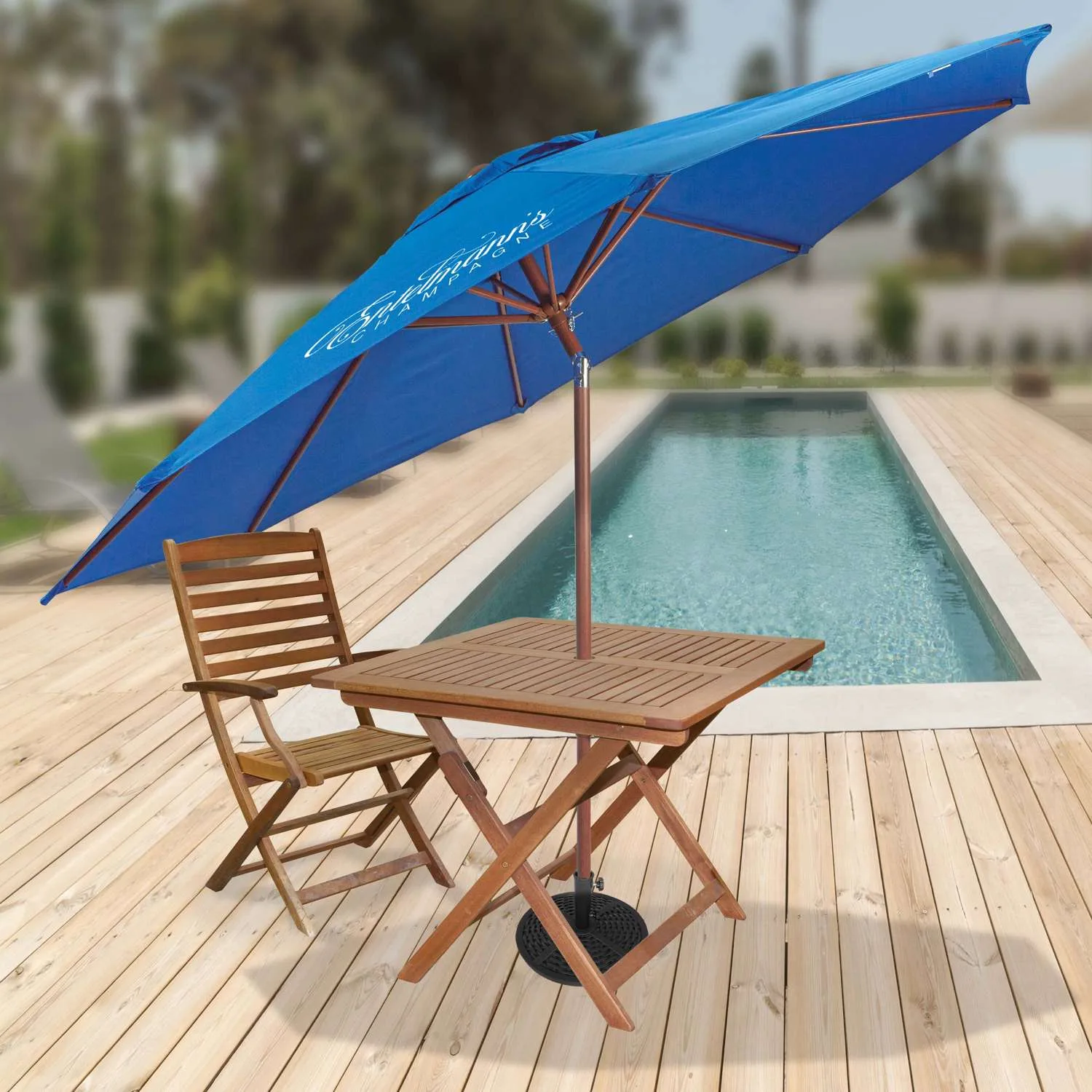 Round Market Umbrella Base view 2