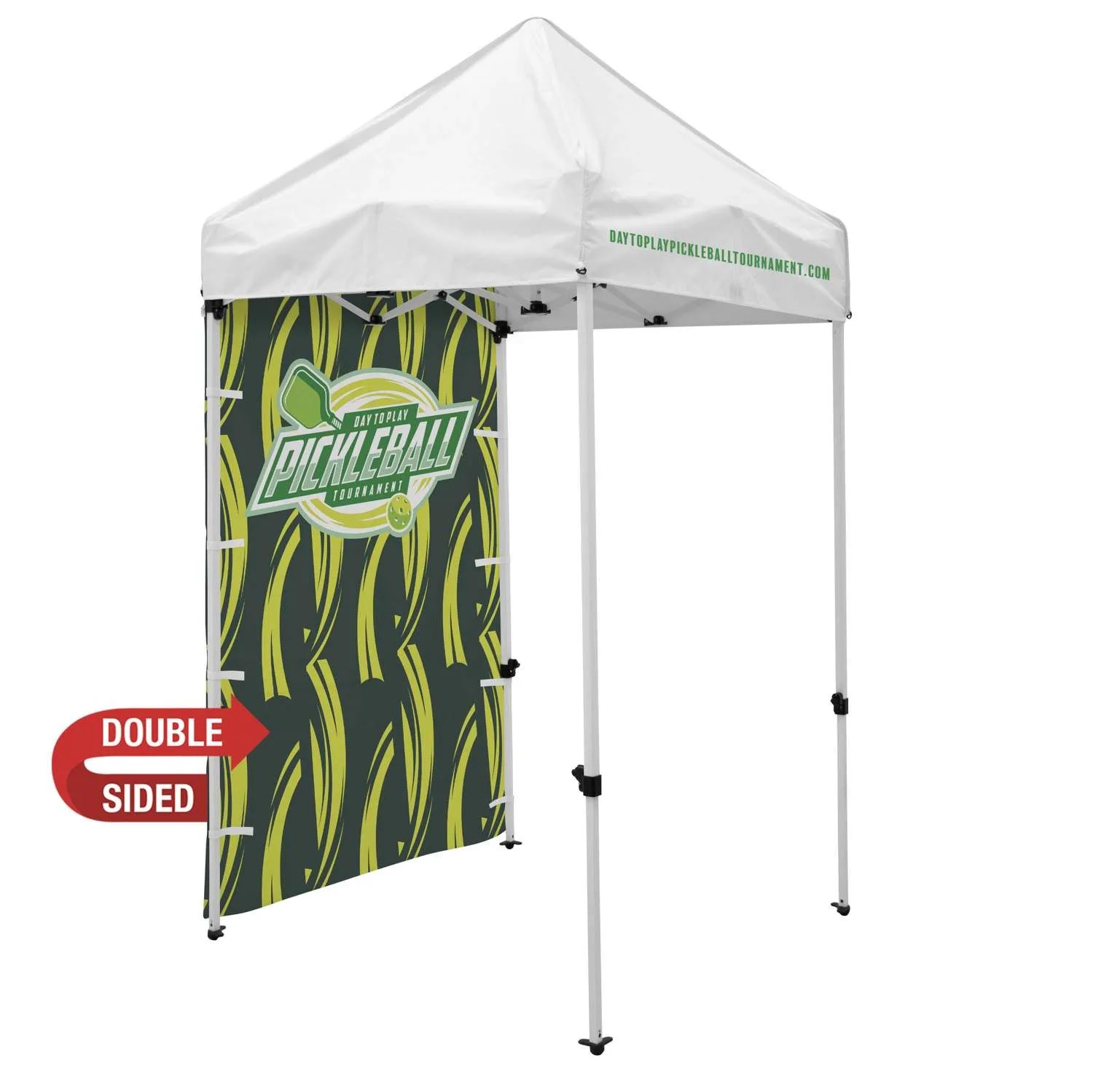5' Economy Tent Full Wall (Dye Sublimated, Double-Sided) view 2