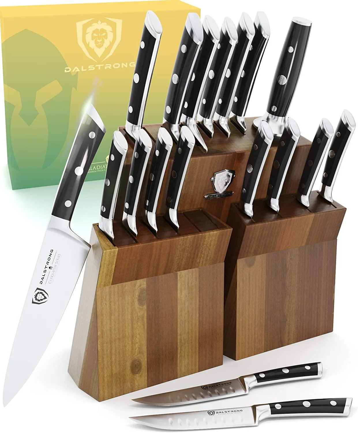 Dalstrong 18-Piece Complete Knife Set With Storage Block - German Steel - Gladiator Series