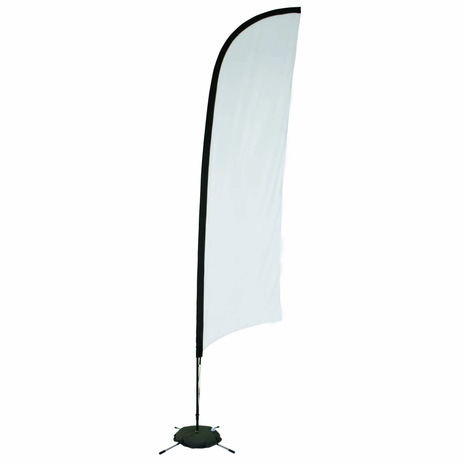13' Premium Razor Sail Sign Flag, 1-Sided, Scissor Base view 2