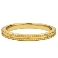 Jilco Inc Yellow Gold Eternal Milgrain Ring - Size 8