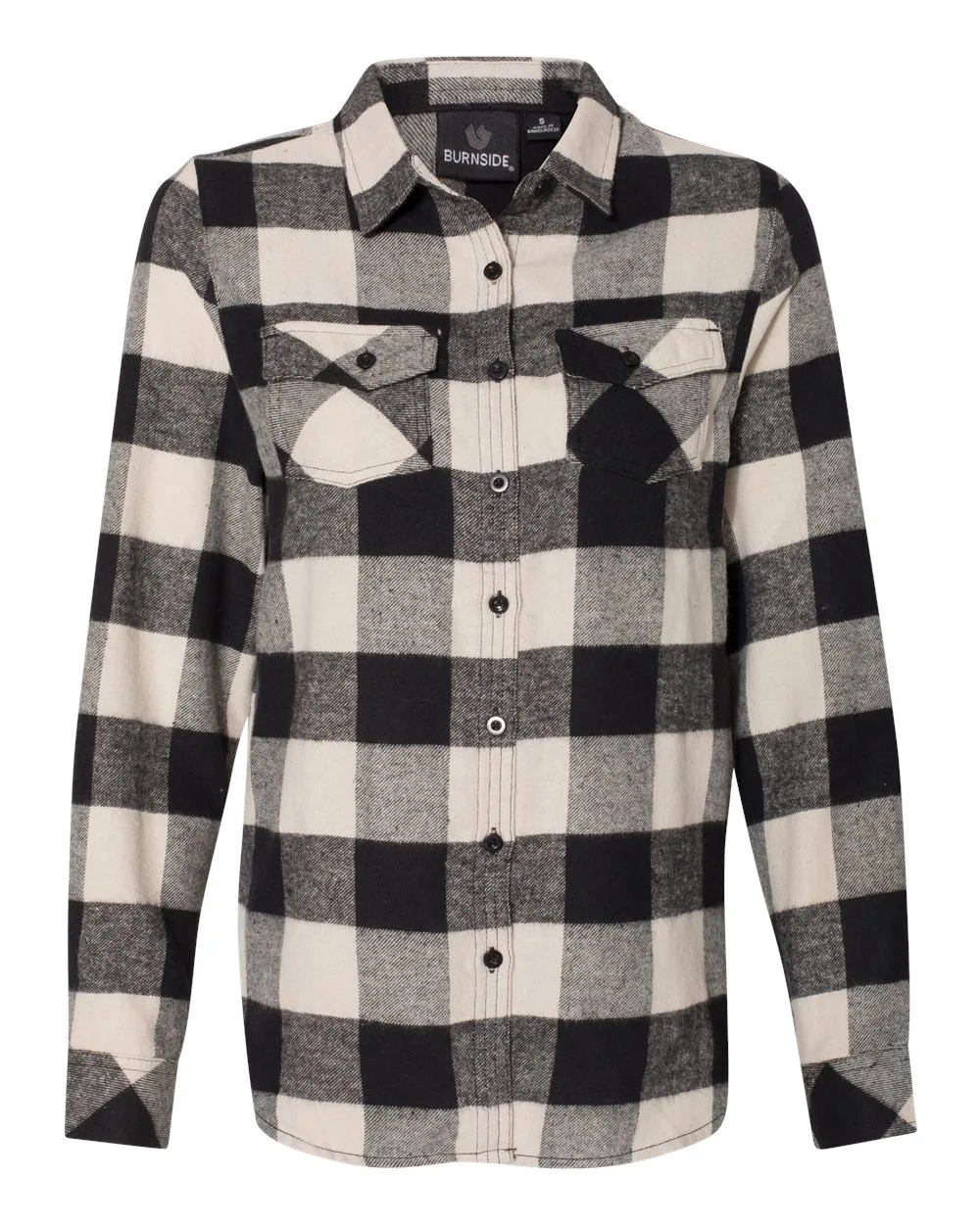 Burnside® Women's Yarn Dyed Long Sleeve Flannel Shirt view 5