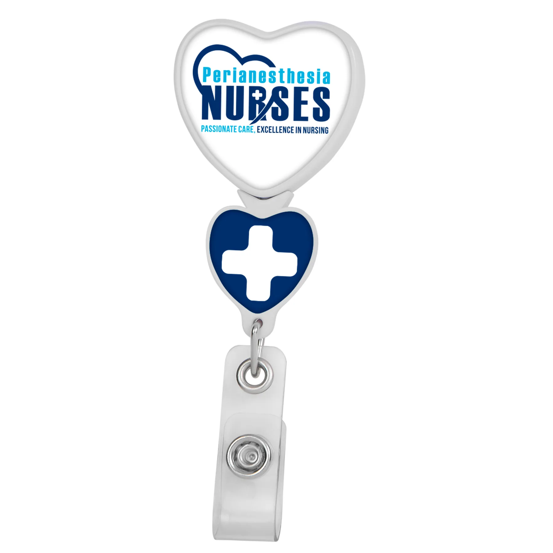 Double Up Heart Retractable Badge Reel view 7