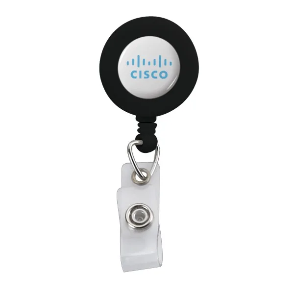 IMPORT Plastic Retractable Badge Reel with Belt Clip