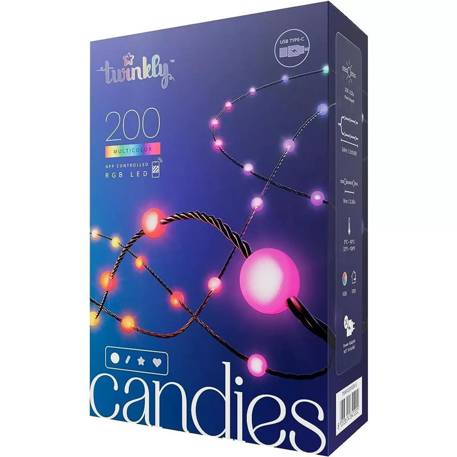 Twinkly - Candies 200L 8Mm Pearl Shape Rgb Green Usb-C