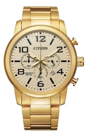 Citizen® Men's Quartz Gold-Tone Watch w/Champagne Dial