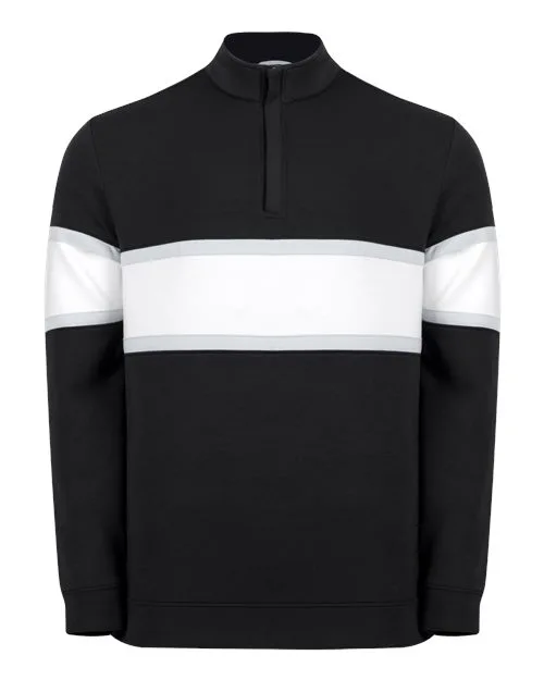 SWANNIES GOLF APPAREL Men's Owen Quarter-Zip Colorblock Pullover Sweater view 2