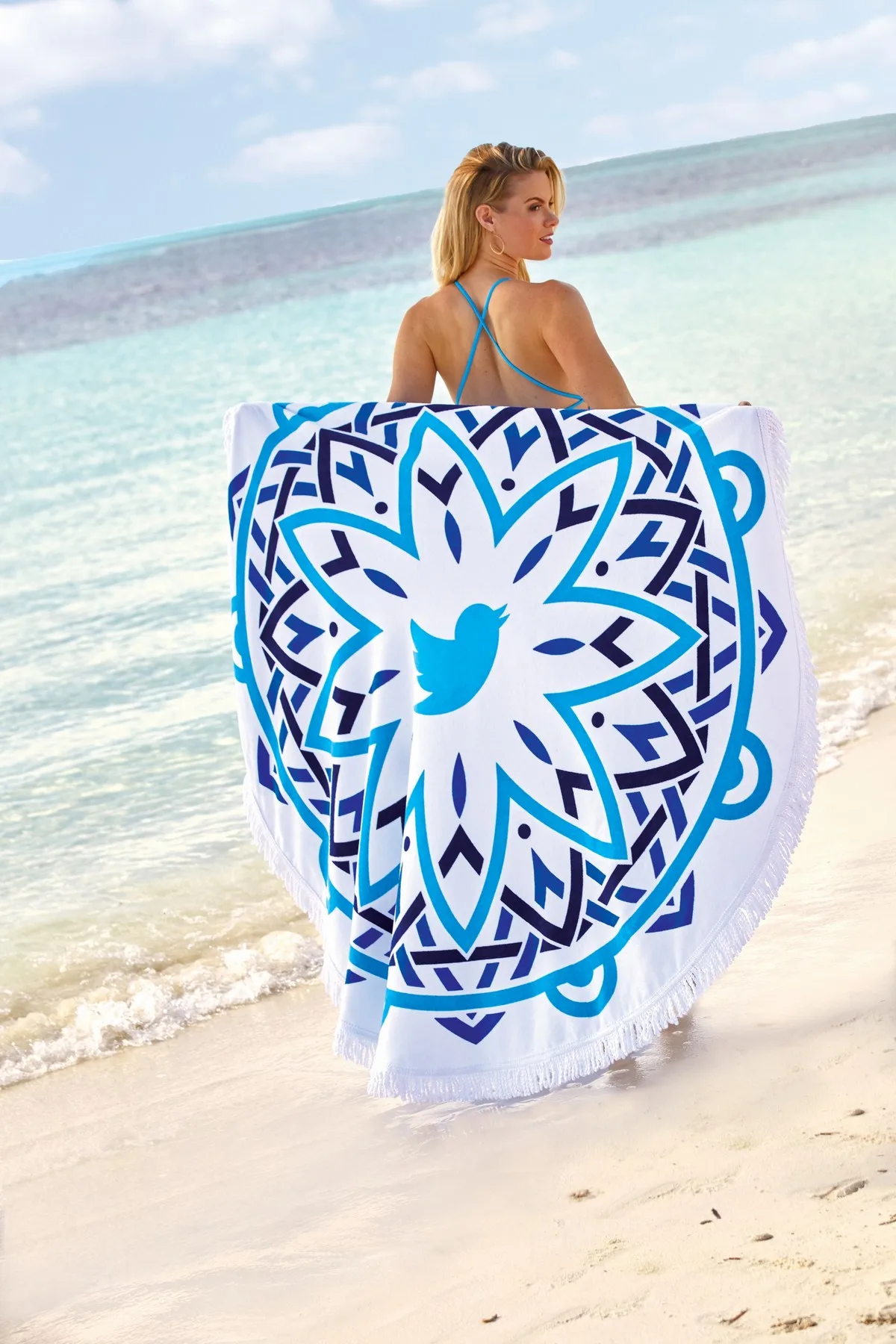 Mandala Fringe 360° Round Beach Towel™ view 4