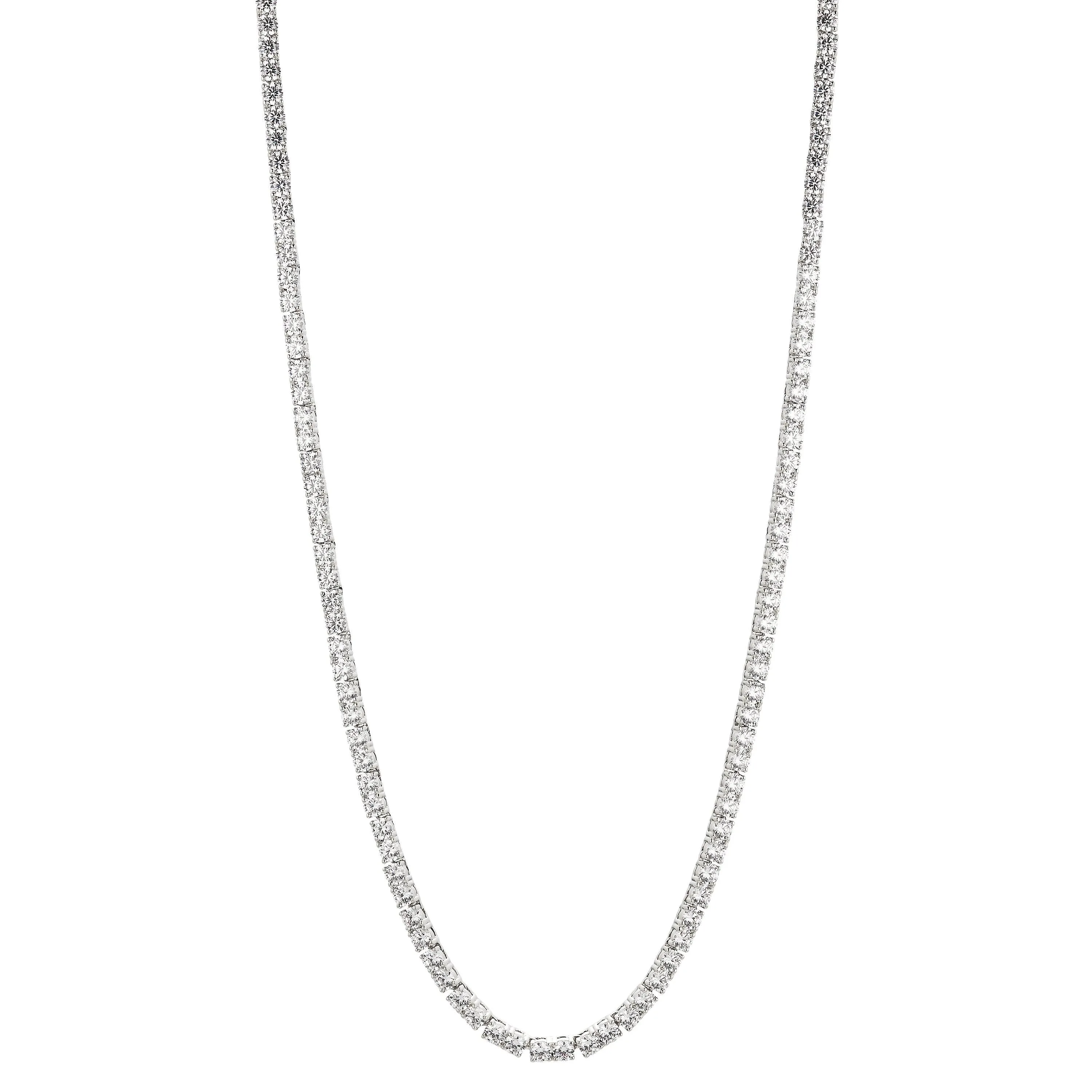 Nadri Love All Tennis Silver Slider Necklace
