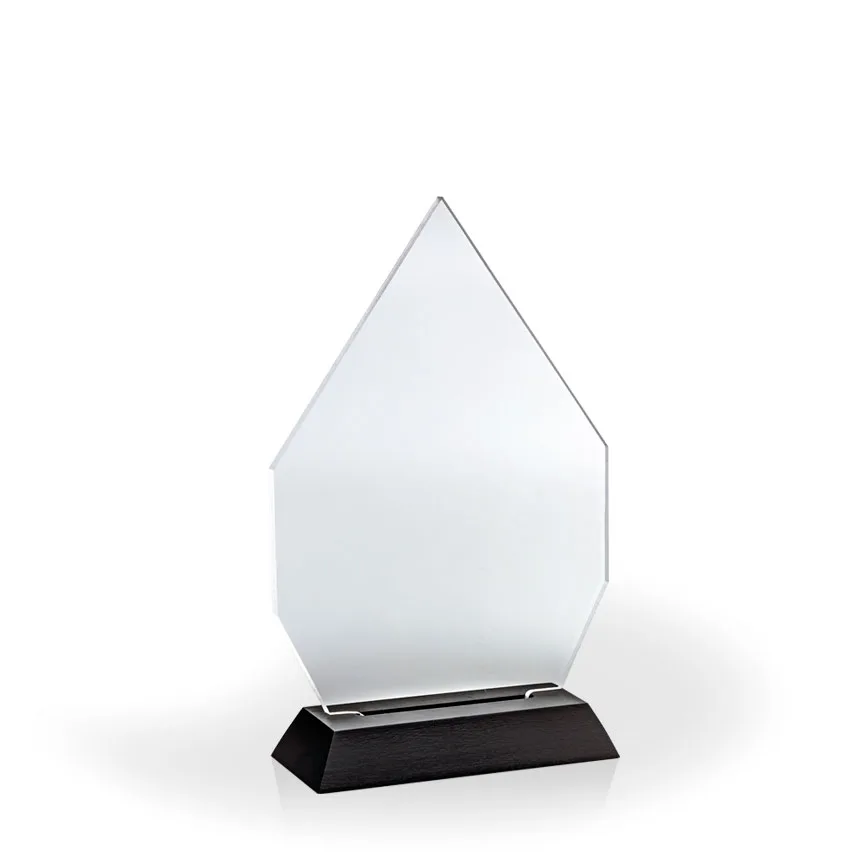 Royal Diamond Award with Black Wood Base, Medium - Engraved view 2