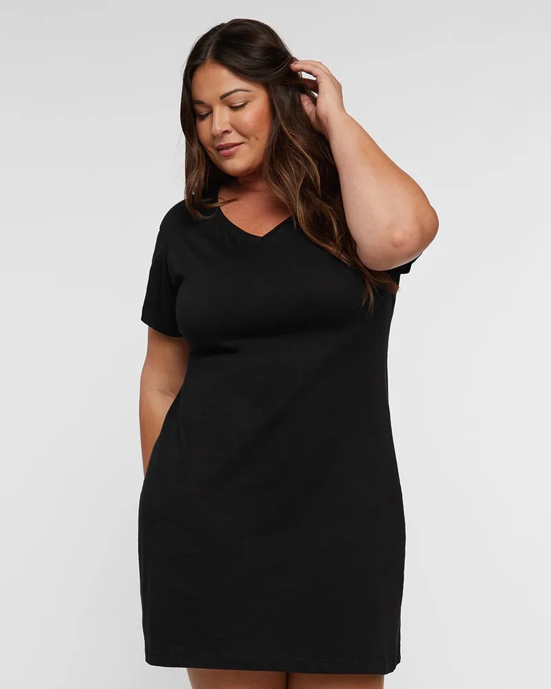 LAT® Women's V-Neck Fine Jersey Coverup view 2