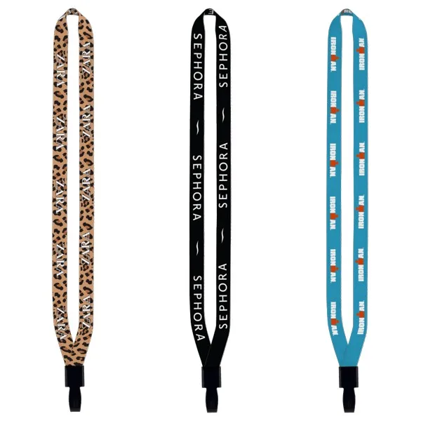 1/2" Dye-Sublimation Lanyard with Non-Swivel Plastic Hook