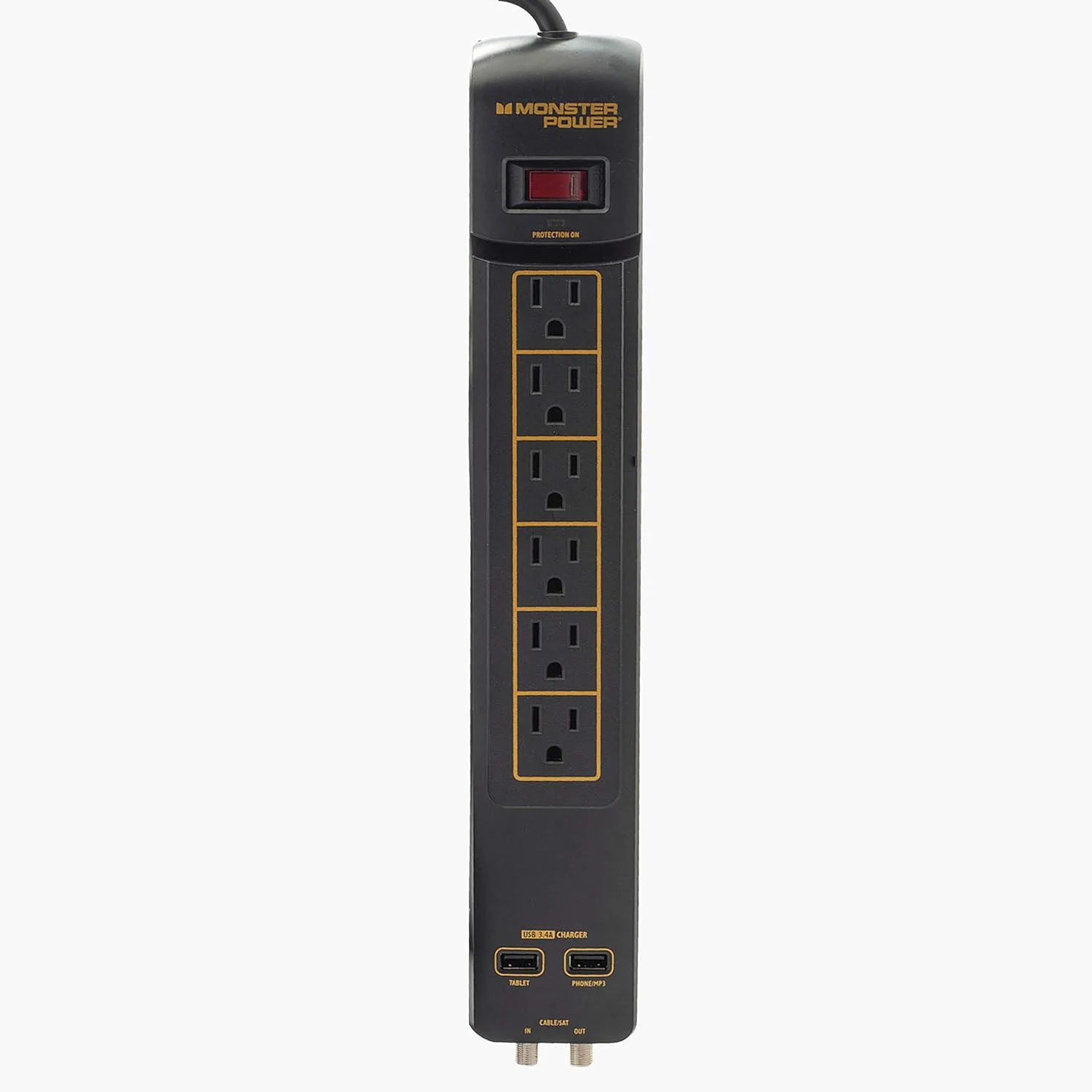 Monster Power Strip/Surge Protectors - Black And Gold