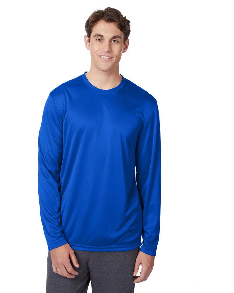 Hanes Printables Adult Cool DRI® with FreshIQ Long-Sleeve Performance T-Shirt view 3