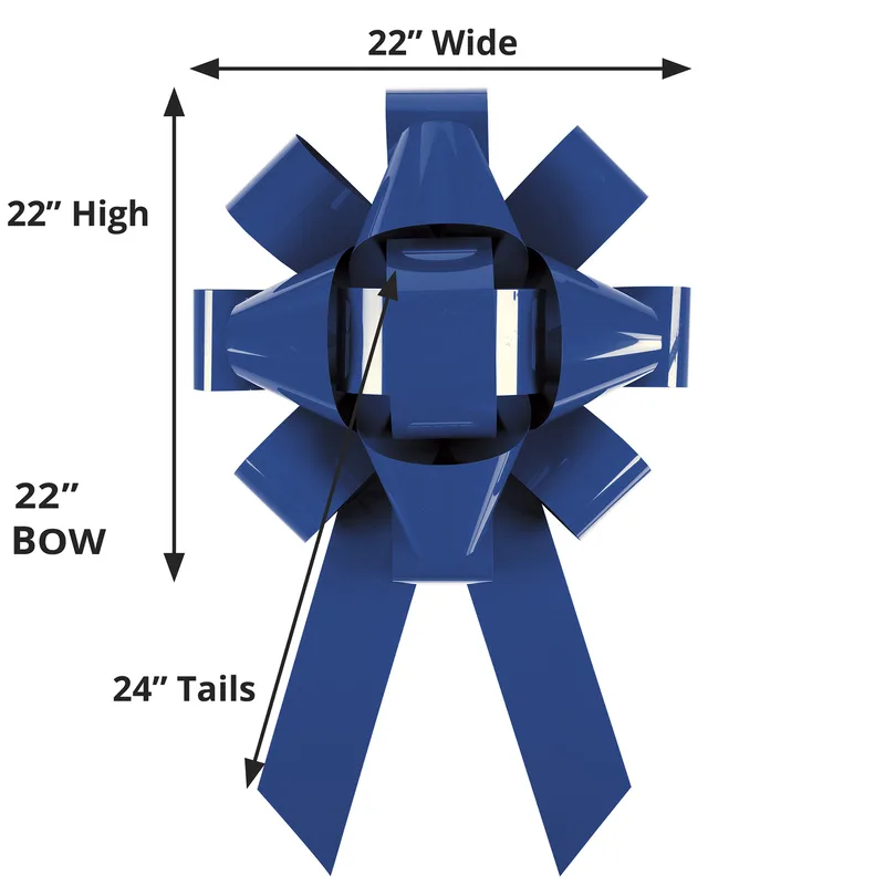 Blue Blank Dimensions View