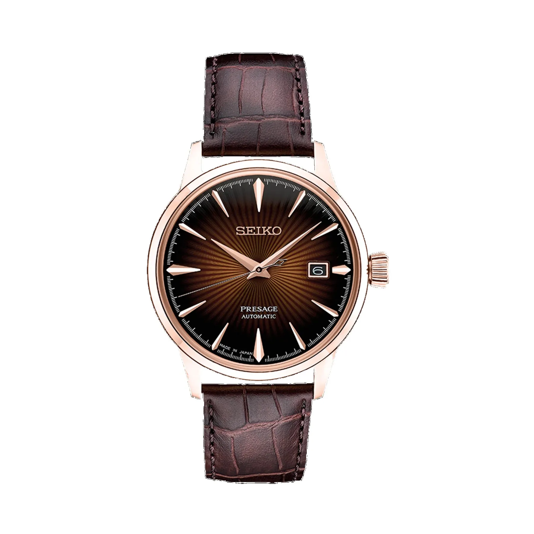 Seiko Men's Presage Brown Leather Watch