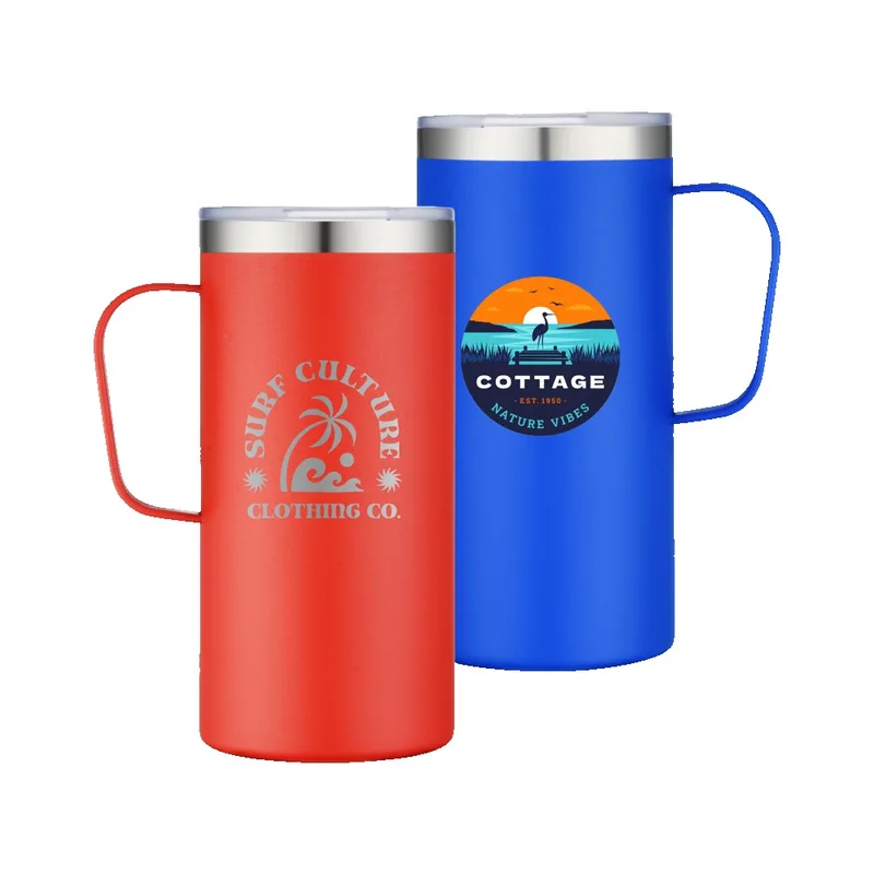 20oz double wall SS vacuum tall camping mug