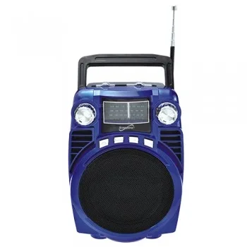SuperSonic Bluetooth Portable AM/FM/SW Radio with USB/SD Inputs, Rechargeable