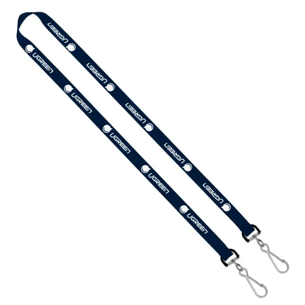 IMPORT Rush 5/8" Polyester 2-Ended Lanyard with Dual Sewn Silver Metal Split-Ring