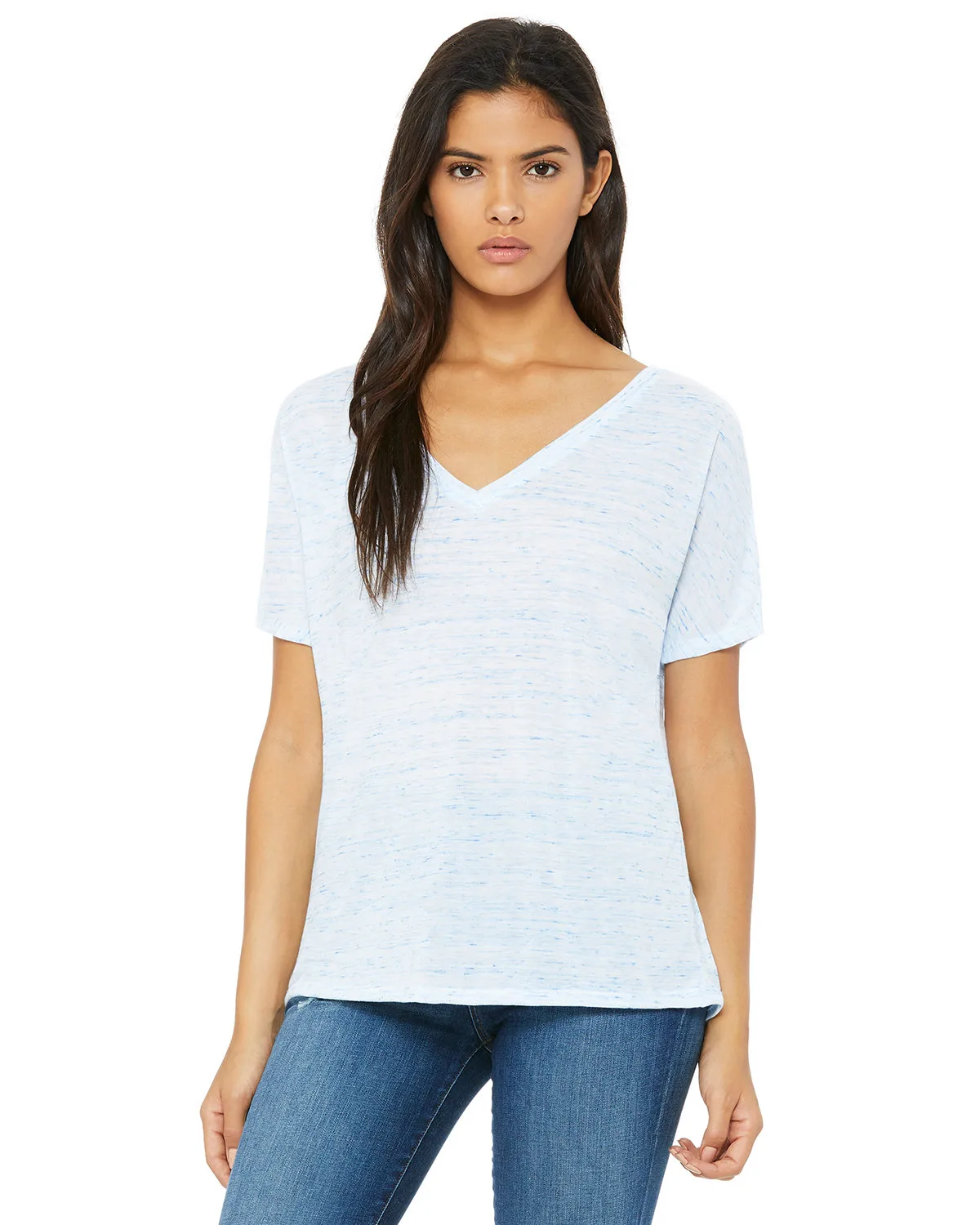 BELLA+CANVAS Ladies' Slouchy V-Neck T-Shirt view 4