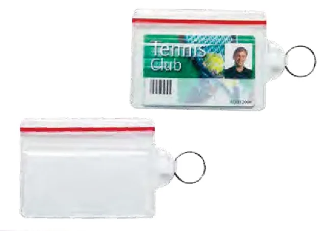 Sealable Card Holder with Split Ring