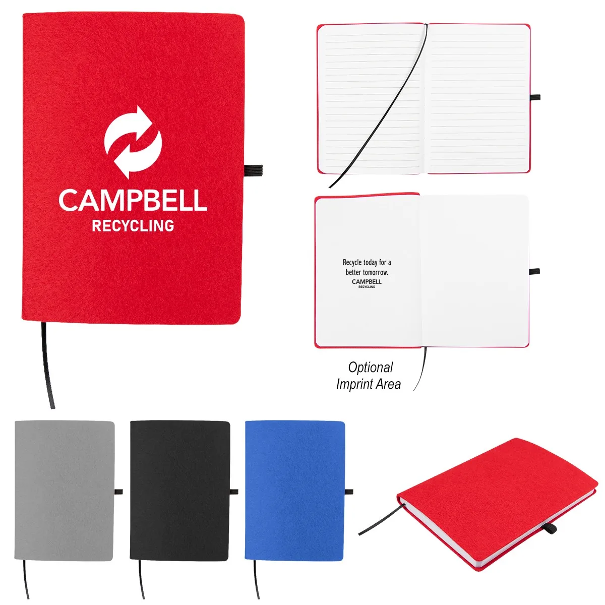 Book Club Rpet Felt Notebook view 2