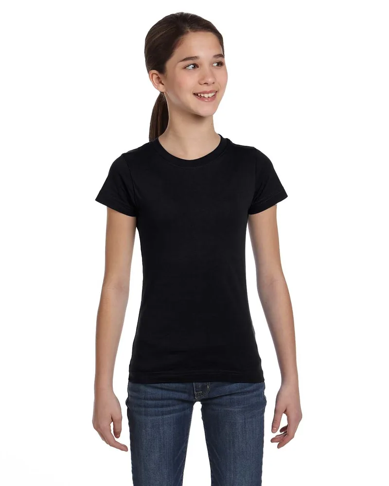 LAT Girls' Fine Jersey T-Shirt view 3