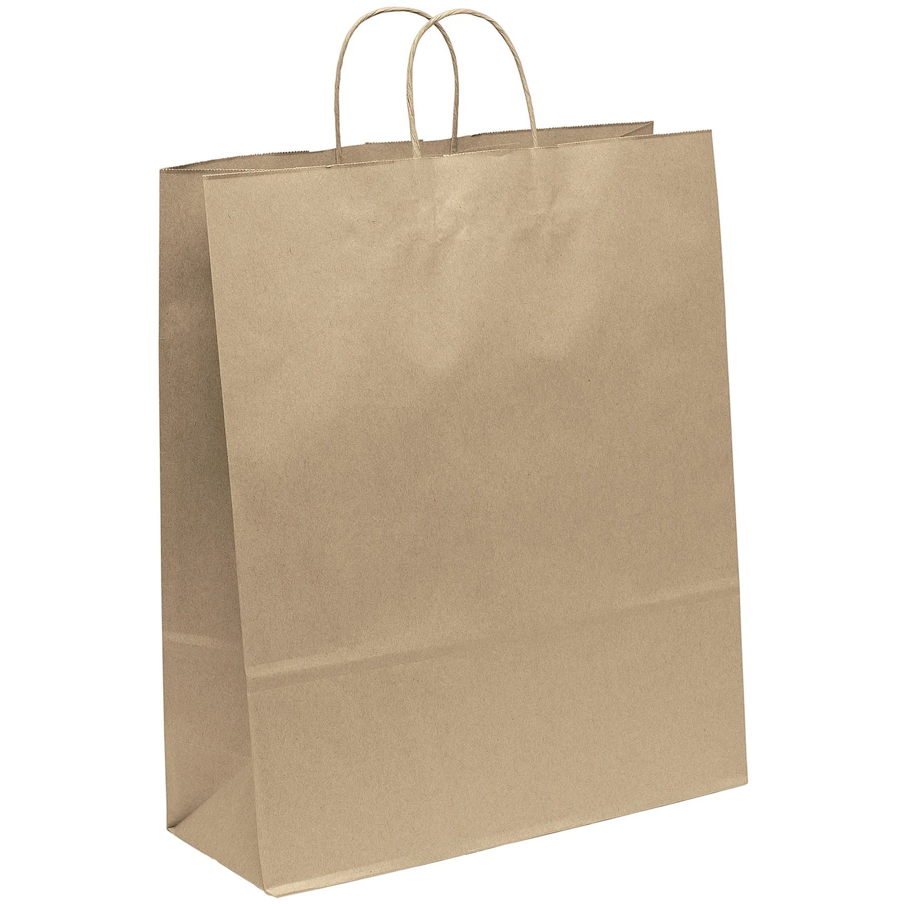 Eco Stephanie - Kraft-Brown Shopper - Flexo Ink Print (16" x 6" x 19") view 2